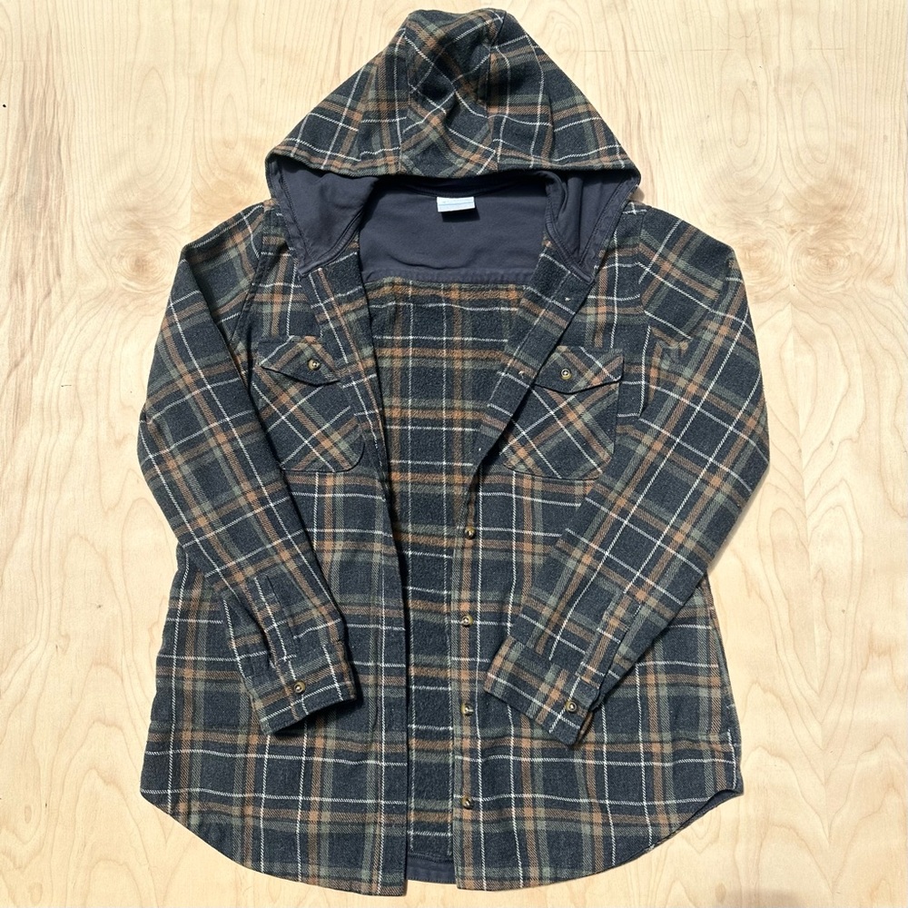 Women’s Columbia Plaid Shirt Jacket Hoodie